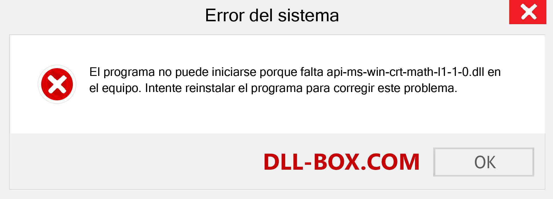 ¿Falta el archivo api-ms-win-crt-math-l1-1-0.dll ?. Descargar para Windows 7, 8, 10 - Corregir api-ms-win-crt-math-l1-1-0 dll Missing Error en Windows, fotos, imágenes